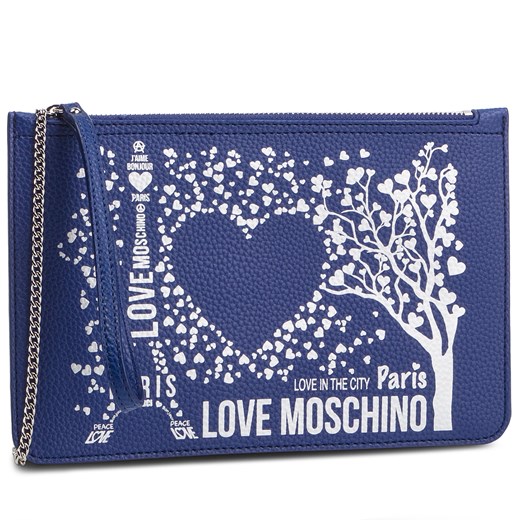 Niebieska kopertówka Love Moschino niemieszcząca a4 