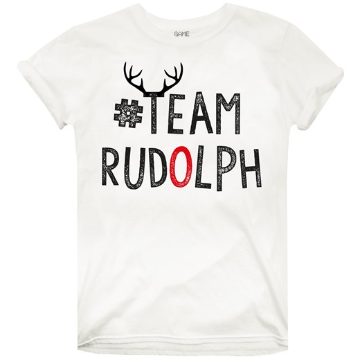 Christmas T-shirt T-shirt damski Team Rudolph M biały, BEZPŁATNY ODBIÓR: WROCŁAW!  Christmas T-shirt  Mall