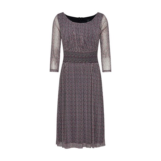 Sukienka Esprit na urodziny midi w abstrakcyjne wzory casual z szyfonu z długim rękawem 