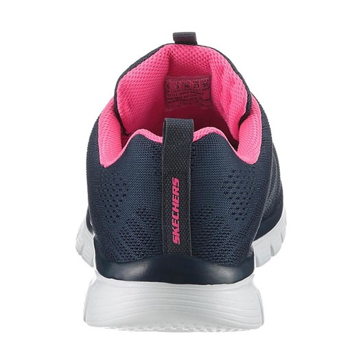 Buty sportowe damskie Skechers dla biegaczy niebieskie gładkie płaskie 