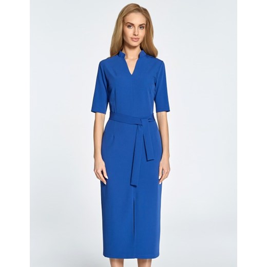 Sukienka niebieska Style midi z krótkimi rękawami 