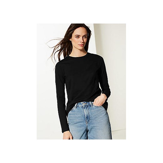 Pure Cotton Round Neck Long Sleeve T-Shirt