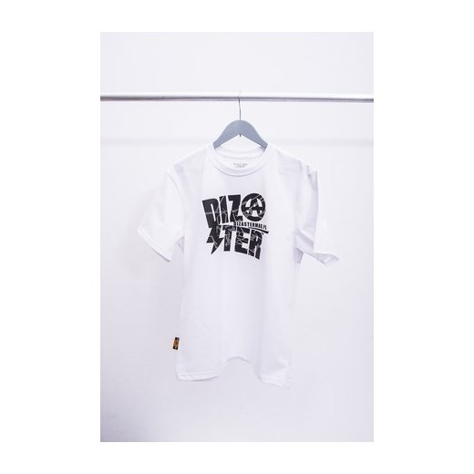 T-shirt męski Pogo biały z krótkim rękawem w stylu młodzieżowym 