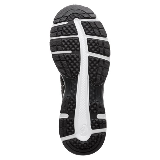 Czarne buty sportowe damskie Asics dla biegaczy bez wzorów sznurowane na płaskiej podeszwie 