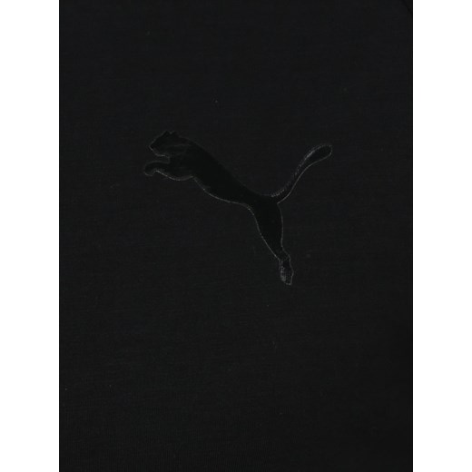 T-shirt męski Puma czarny z krótkim rękawem bez wzorów 