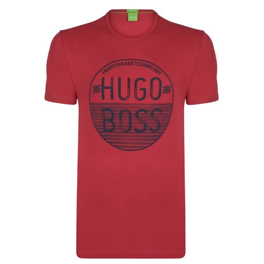 T-shirt męski Hugo Boss z napisami z krótkim rękawem 
