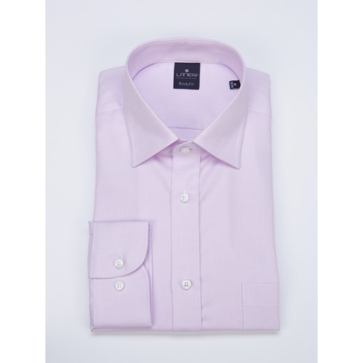 Koszula różowa - kołnierzyk hidden button - body fit (wzrost 176-182) Lanieri  M okazyjna cena Lanieri.pl 
