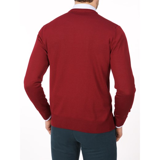 Sweter męski czerwony Lanieri casualowy 