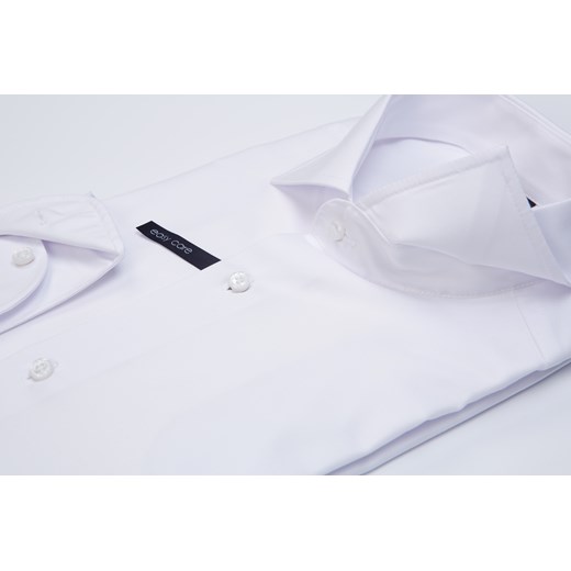 Koszula biała - kołnierzyk włoski - body fit (wzrost 176-182)  Lanieri XL promocja Lanieri.pl 