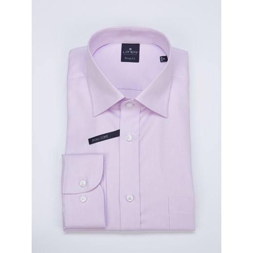 Koszula różowa - kołnierzyk hidden button - body fit (wzrost 176-182)  Lanieri XL wyprzedaż Lanieri.pl 