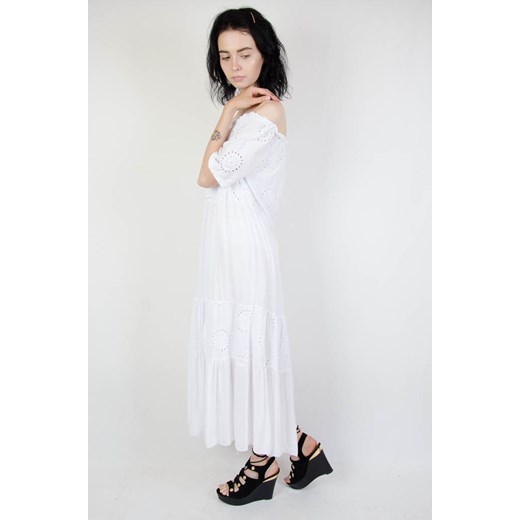 Sukienka biała Olika elegancka midi 