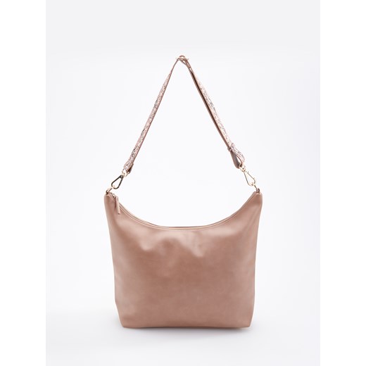 Shopper bag Reserved elegancka różowa duża na ramię 