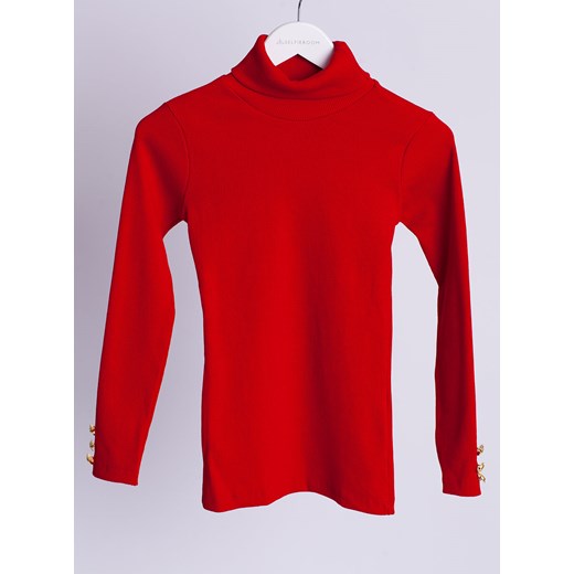 Sweter damski Selfieroom czerwony z elastanu 