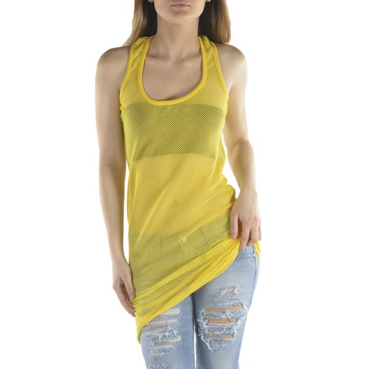 Sexy Woman bluzka damska żółta bez wzorów 