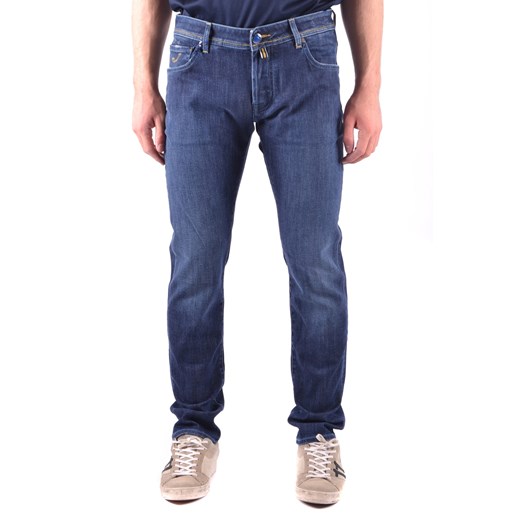 Jacob Cohen jeansy męskie niebieskie gładkie 