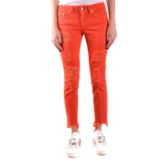 Czerwone jeansy damskie Dondup w miejskim stylu 