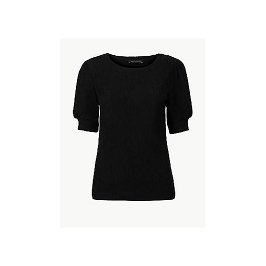 Textured Round Neck Short Sleeve T-Shirt  Marks & Spencer  Marks&Spencer