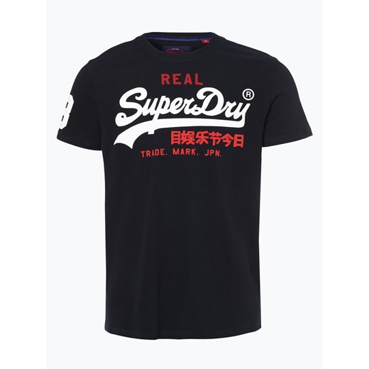 Superdry t-shirt męski z krótkim rękawem granatowy 