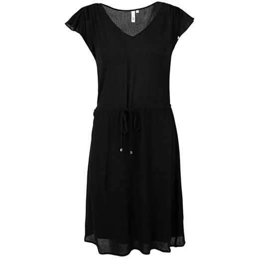Czarna sukienka Q/s Designed By z dekoltem v dzienna mini bez rękawów bez wzorów 