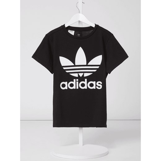 Bluzka dziewczęca Adidas Originals czarna w nadruki 