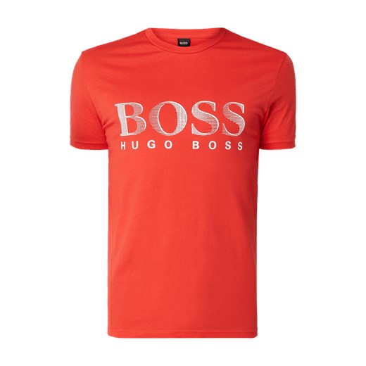 Boss t-shirt męski czerwony z krótkim rękawem 