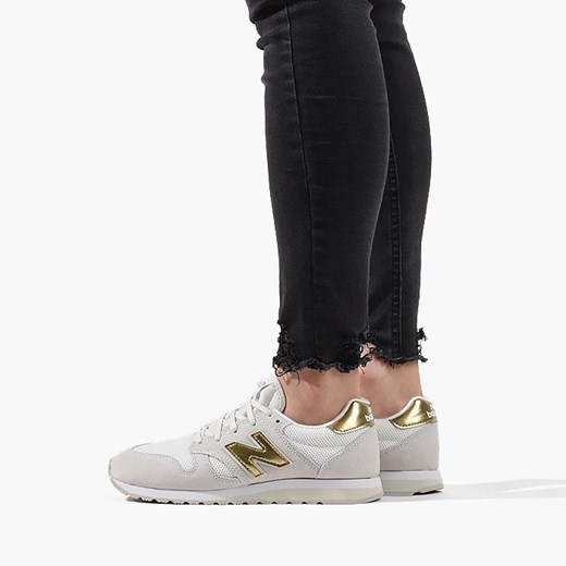 Buty sportowe damskie New Balance dla biegaczy gładkie sznurowane skórzane 
