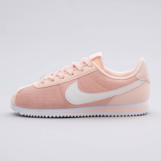 Buty sportowe damskie różowe Nike cortez na płaskiej podeszwie gładkie 