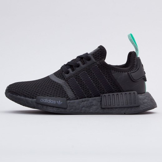 Buty sportowe damskie Adidas nmd niebieskie sznurowane na płaskiej podeszwie