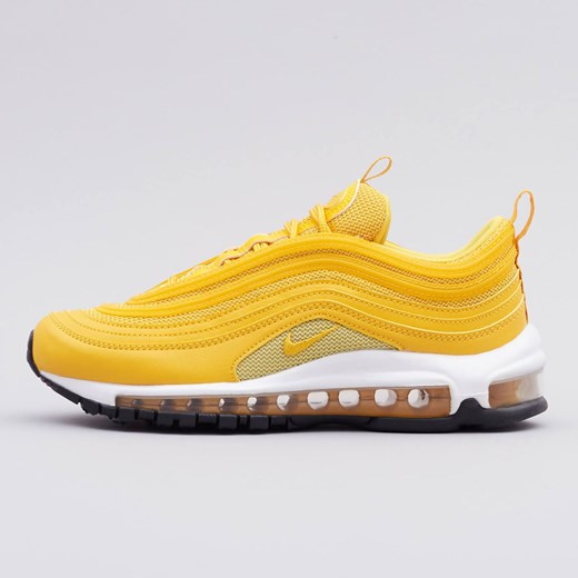 Buty sportowe damskie Nike na koturnie żółte w paski sznurowane 