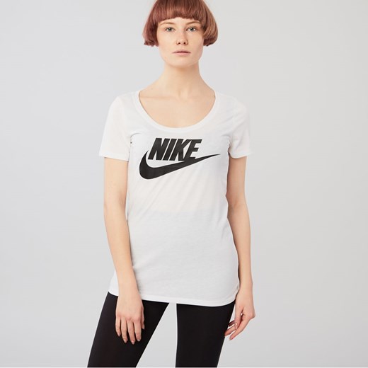 Bluzka sportowa Nike biała z napisami 