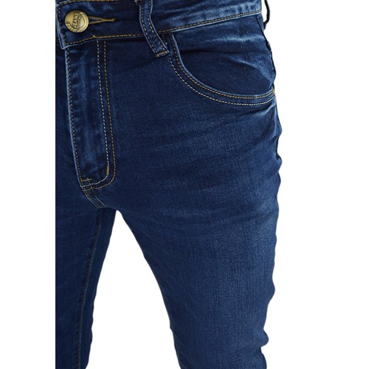 Jeansy męskie niebieskie bez wzorów 