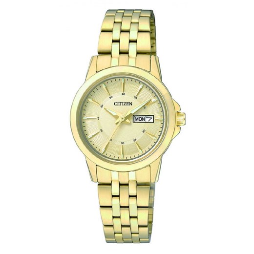Złoty zegarek Citizen analogowy 