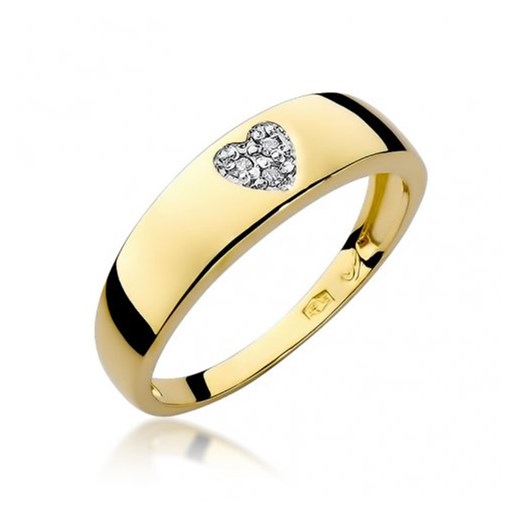 Biżuteria SAXO 14K Pierścionek z brylantami 0,03ct W-64 Złoty