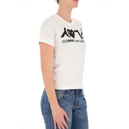 Comme des Garçons Koszulka dla Kobiet, Play, biały, Bawełna, 2019, 38 40 M