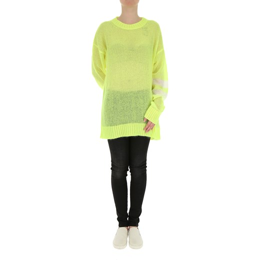 Maison Martin Margiela Sweter dla Kobiet Na Wyprzedaży, fluorescencyjny żółty, Akryl, 2019, 38 40