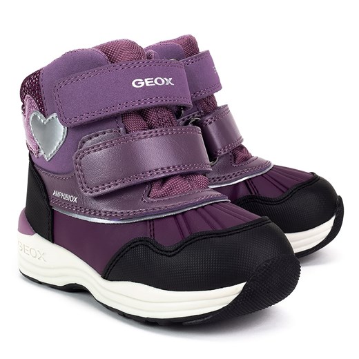 Buty zimowe dziecięce Geox fioletowe śniegowce 