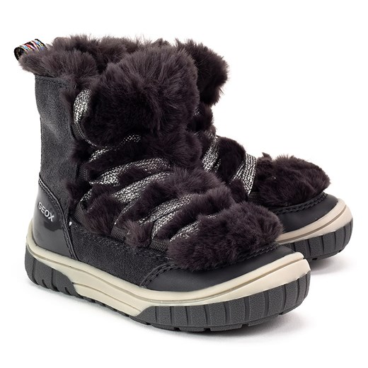 Buty zimowe dziecięce Geox śniegowce z zamszu 