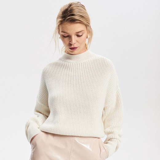 Reserved - Sweter z regularnym splotem - Biały