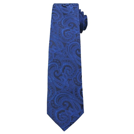 Chabrowy Elegancki Krawat w Paisley -ALTIES- 6 cm, Męski, Łezki, Orientalny Wzór KRALTS0253 Alties   JegoSzafa.pl