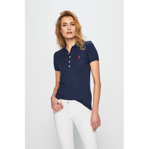 Bluzka damska Polo Ralph Lauren bez wzorów z krótkim rękawem 