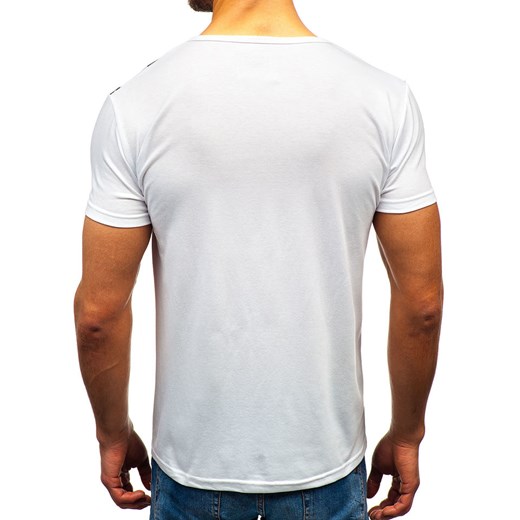 T-shirt męski Denley wielokolorowy z nadrukami 