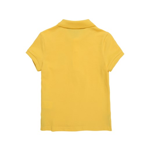 Bluzka dziewczęca żółta Polo Ralph Lauren z krótkim rękawem 