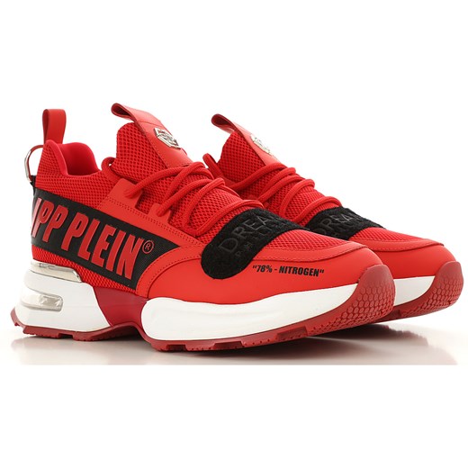 Philipp Plein Trampki dla Mężczyzn Na Wyprzedaży, czerwony, Skóra, 2019, 40 41