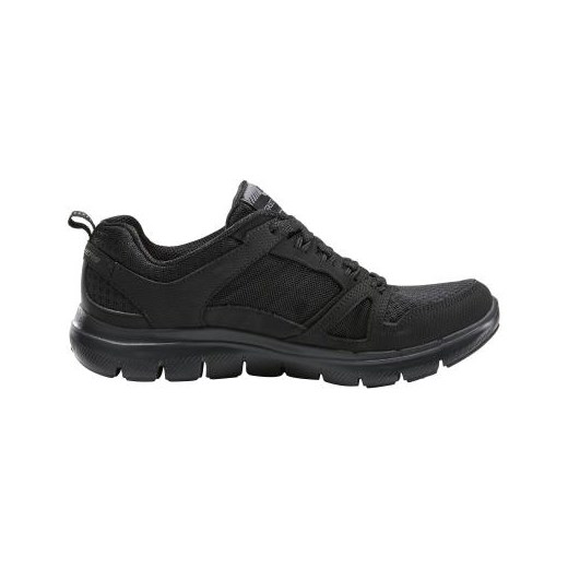 Buty sportowe damskie Skechers dla biegaczy nike flex czarne bez wzorów płaskie 