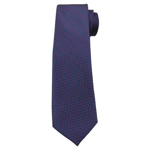 Ciemny Niebieski Elegancki Krawat -Angelo di Monti- 6 cm, Męski, w Czerwony Drobny Wzór KRADM1520 ze sklepu JegoSzafa.pl w kategorii Krawaty - zdjęcie 63117739