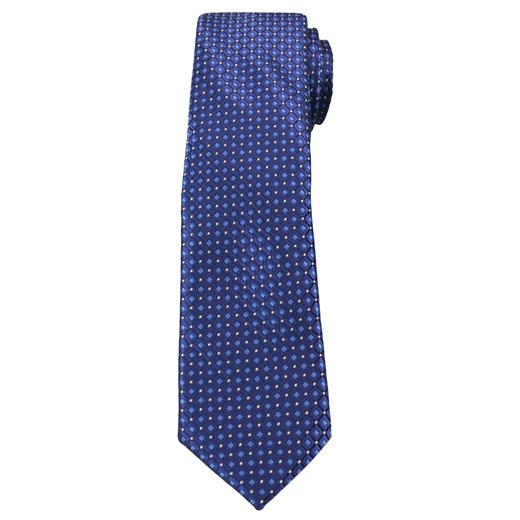 Ciemny Niebieski Elegancki Krawat -Angelo di Monti- 6 cm, Męski, Wzór Geometryczny KRADM1509 ze sklepu JegoSzafa.pl w kategorii Krawaty - zdjęcie 63117745