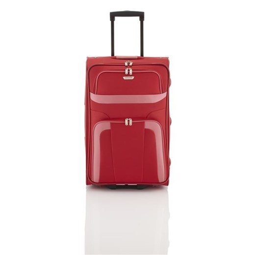 Czerwona walizka Travelite dla kobiet 