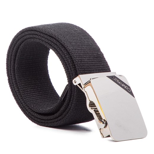 Pasek Męski CALVIN KLEIN - 4Cm Adj. Webbing Plaque Belt K50K504476 85 001 Calvin Klein  105 eobuwie.pl