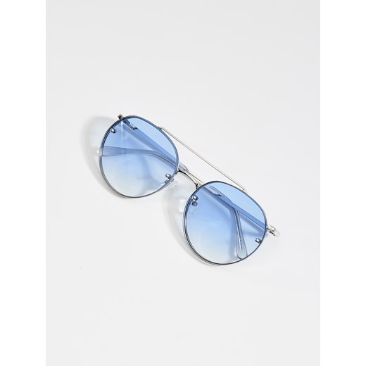 Mohito - Okulary przeciwsłoneczne aviator - Niebieski Mohito  One Size 
