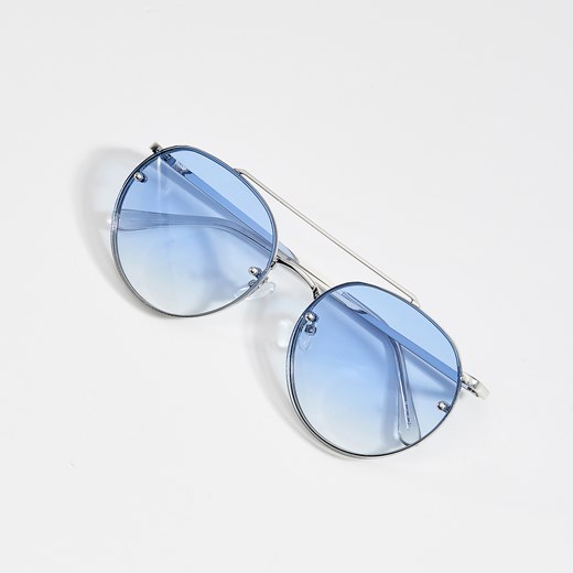 Mohito - Okulary przeciwsłoneczne aviator - Niebieski Mohito  One Size 